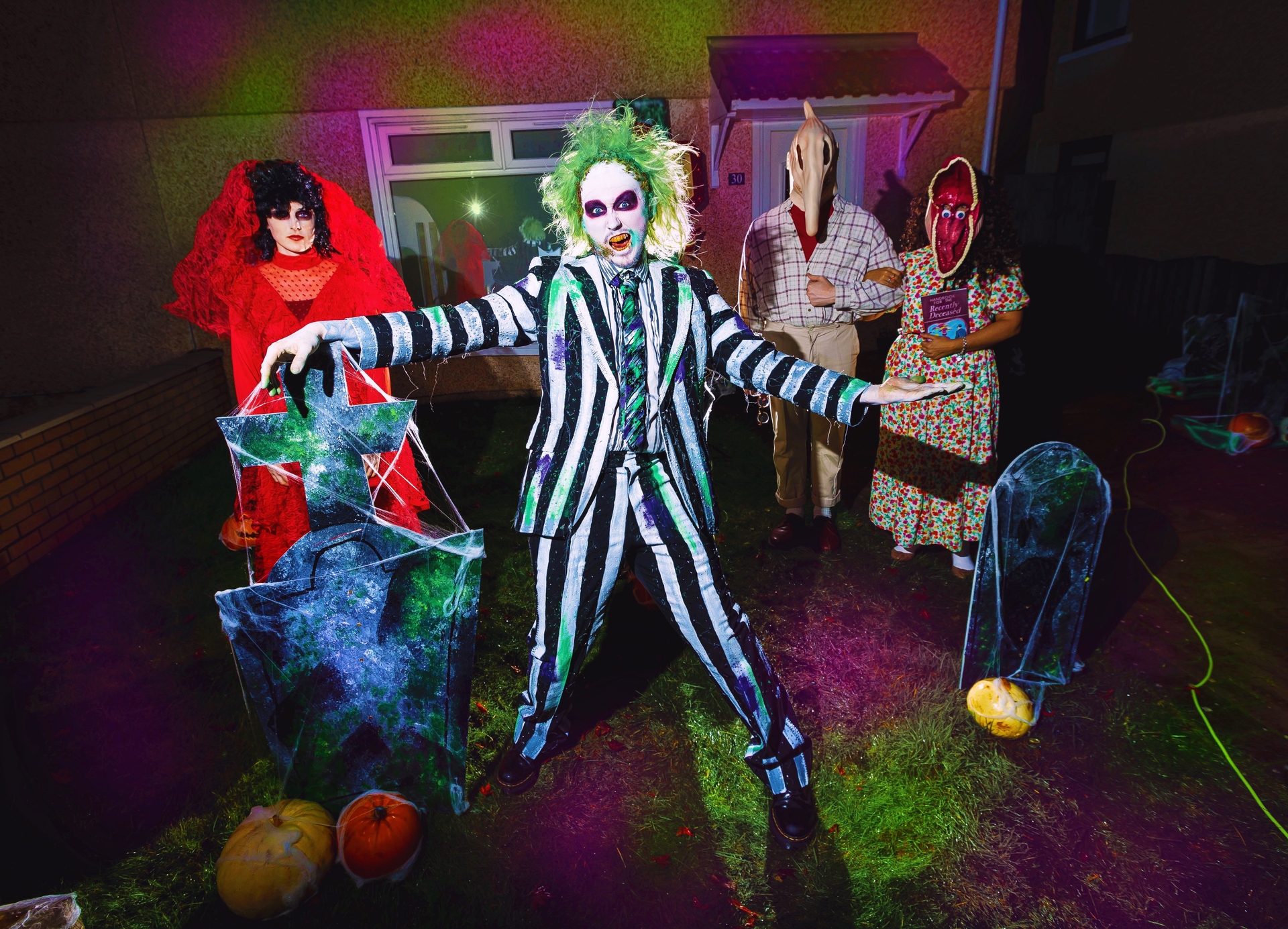 His Beetlejuice display in 2021 saw hundreds of visitors.