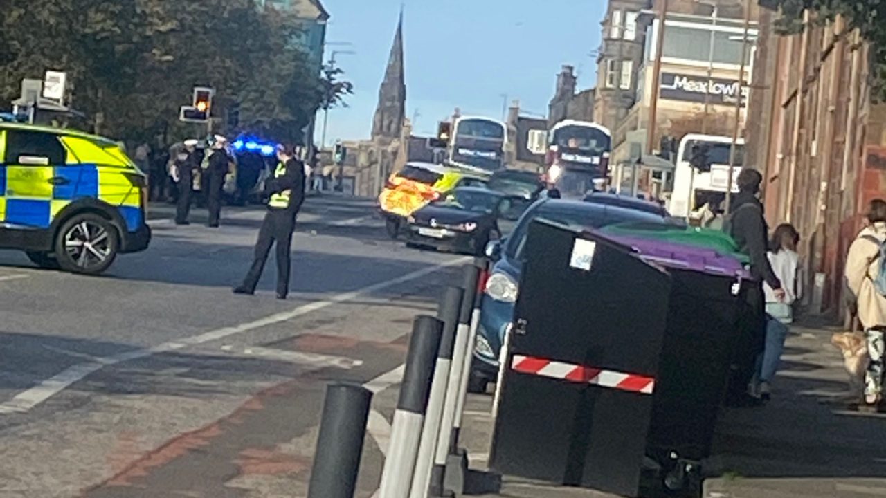 Police car collided with stolen vehicle in Edinburgh which ‘had axe inside’ as one arrested and others fled