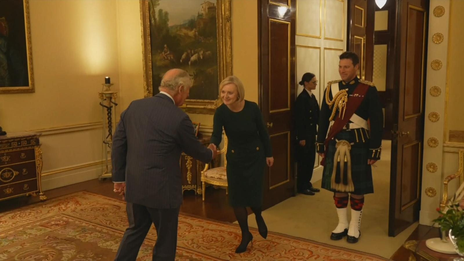King Charles meets Liz Truss.