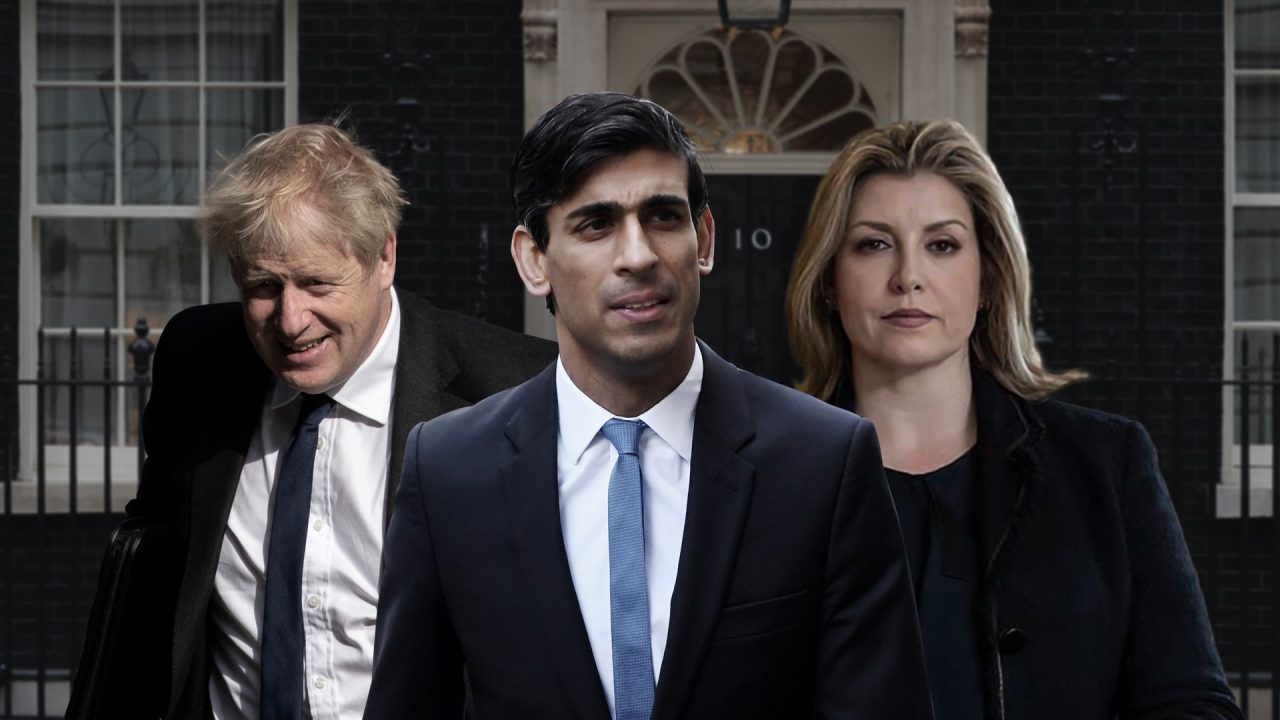 Sunak secures backing of 100 MPs as Johnson flies back to the UK from holiday