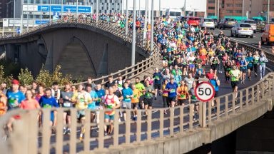 Over 20,000 runners hit the streets in Glasgow to take part in Great Scottish Run
