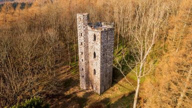 Scots Gothic hilltop tower overlooking the Lomond Hills and River Tay goes up for sale for £60,000