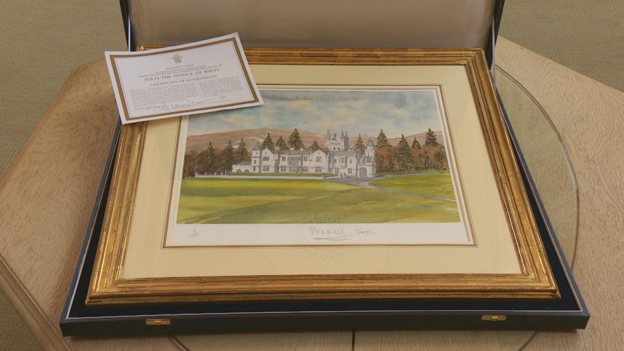 Print of King Charles’s painting of Balmoral snapped up for more than £5,000 at Bonhams auction