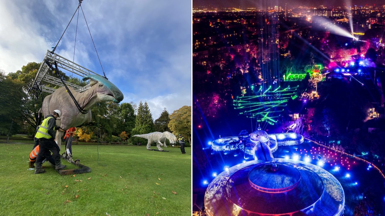 Dinosaurs ‘stampede’ into Glasgow Botanic Gardens in preparation for GlasGLOW this Halloween
