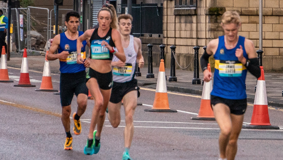 Eilish McColgan competing in the Great Scottish Run