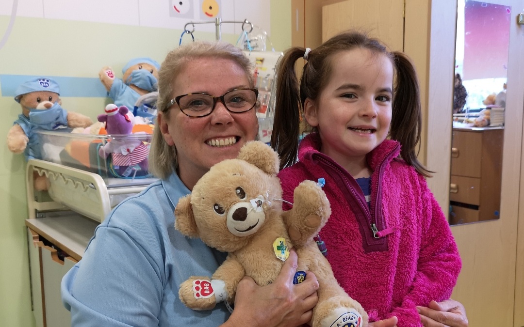 Over the years, Emily has developed a bond with Teri Wright, one of the health play specialists at the RHC. 