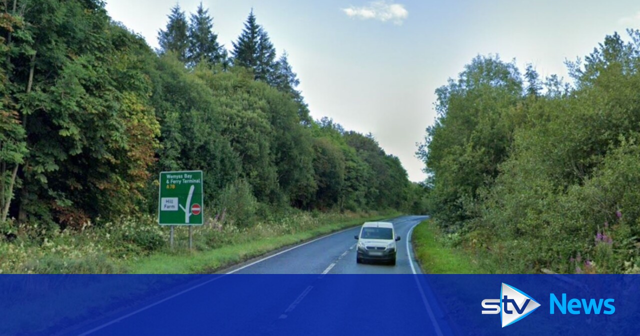 Two rushed to hospital after serious crash on A78 near Inverkip as ...