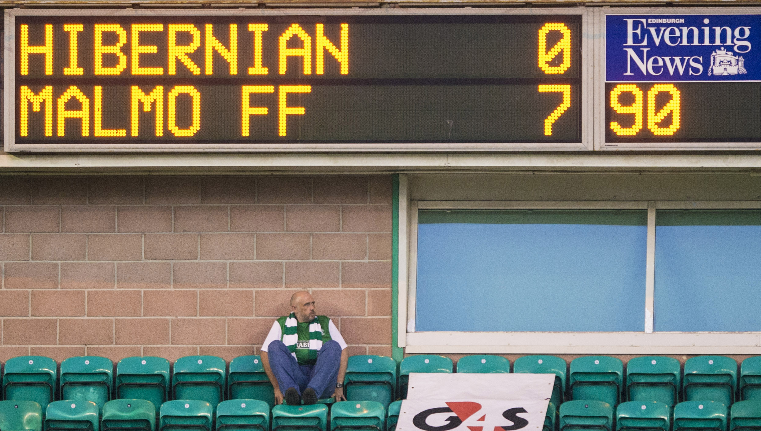 Hibs humbled: Swedish side Malmo won 7-0 at Easter Road. 