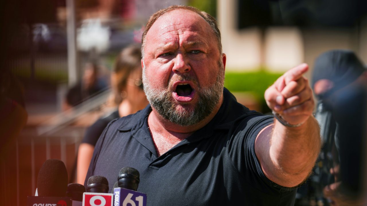 Infowars Alex Jones files for personal bankruptcy in face of £1.2bn in damages over Sandy Hook massacre lies