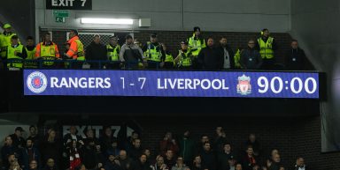 Rangers remove framed picture of Liverpool Champions League thrashing from website after fan backlash