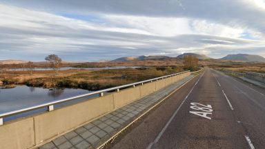 Man airlifted to hospital after crash between two motorcycles on A82 in Rannoch Moor