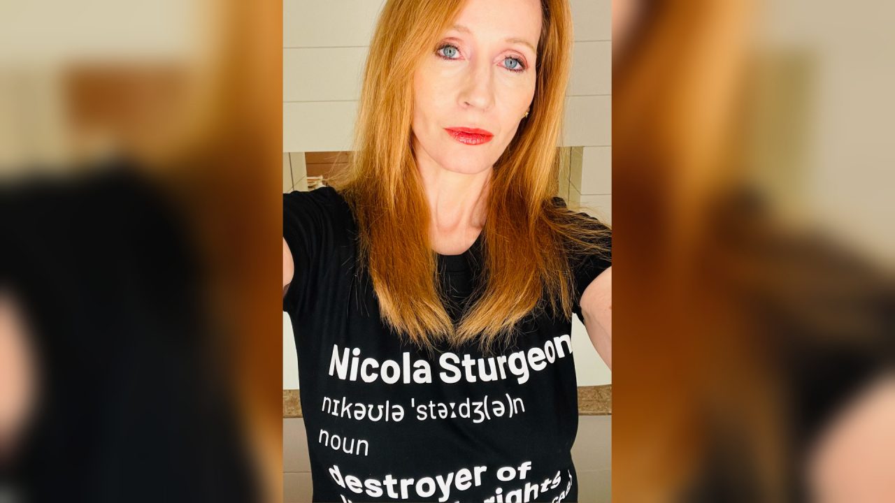 Harry Potter author JK Rowling wears T-shirt calling First Minister Nicola Sturgeon ‘destroyer of women’s rights’