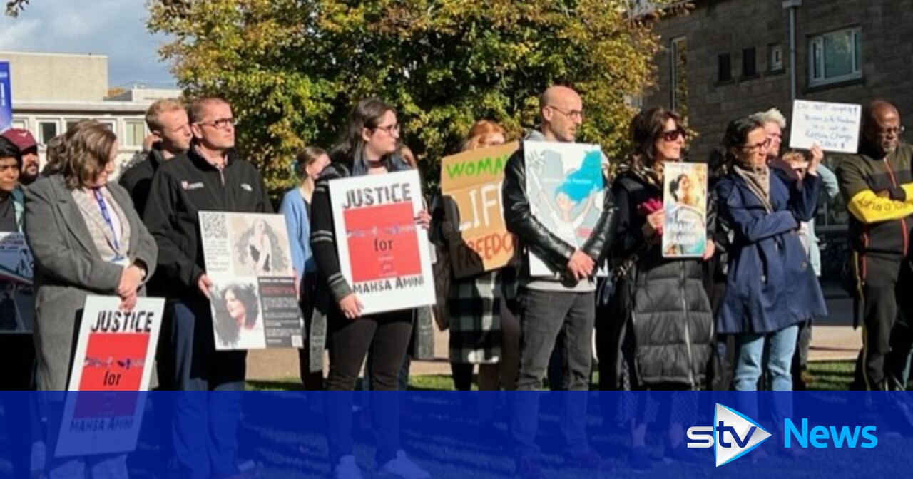 Scots show solidarity with Iran in Aberdeen protest after death of ...