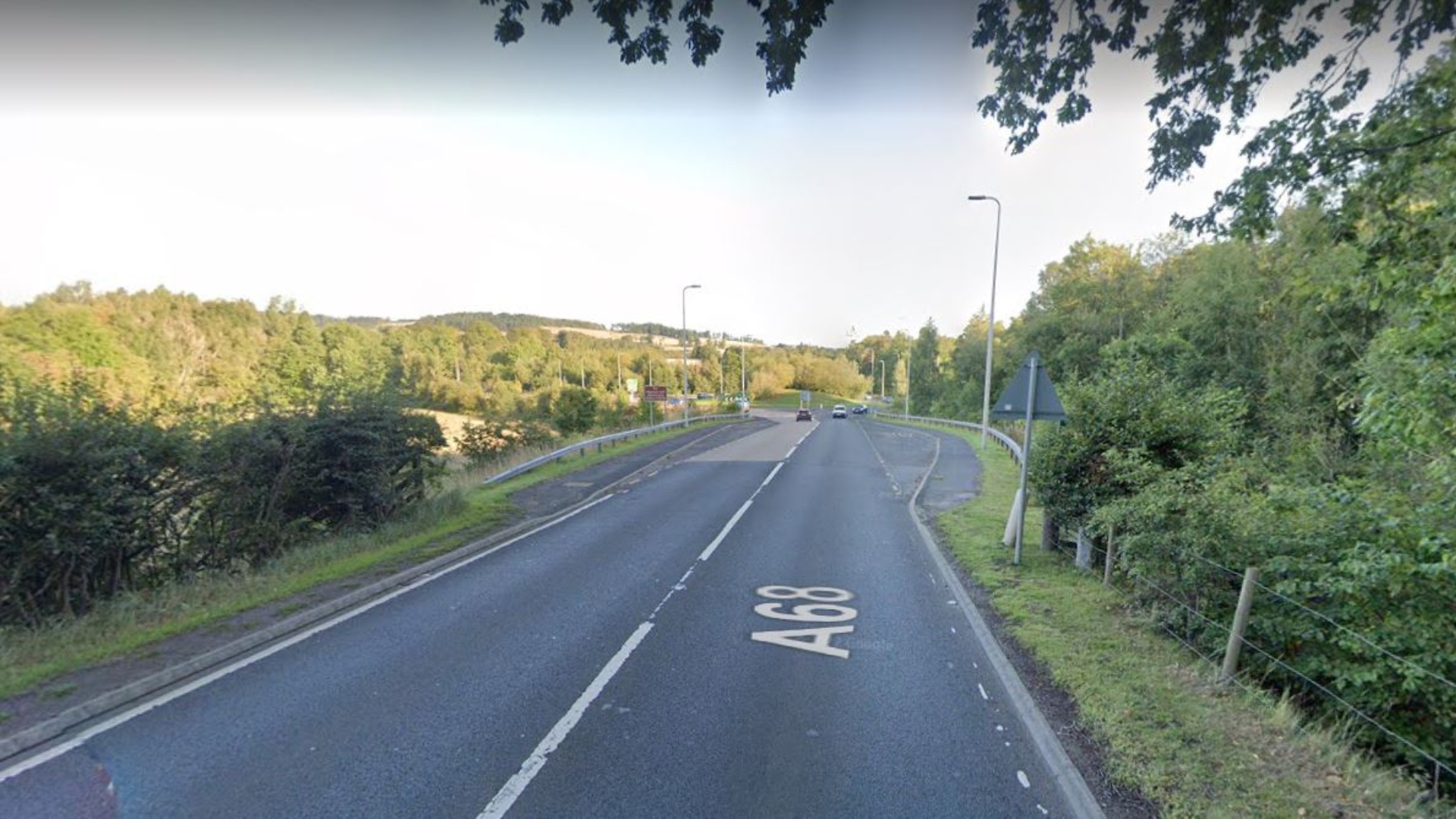 Major road closed as four people taken to hospital after A68 crash