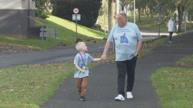 6-year-old boy completes charity walks in memory of mother