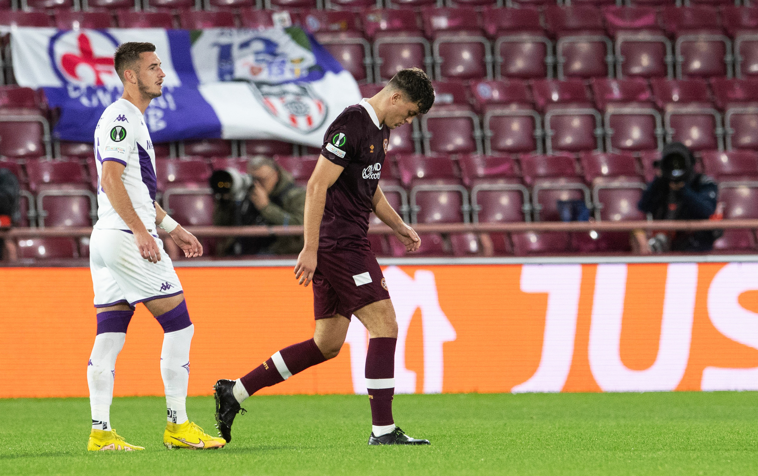 Lewis Neilson: Hearts were reduced to ten men early in second half.