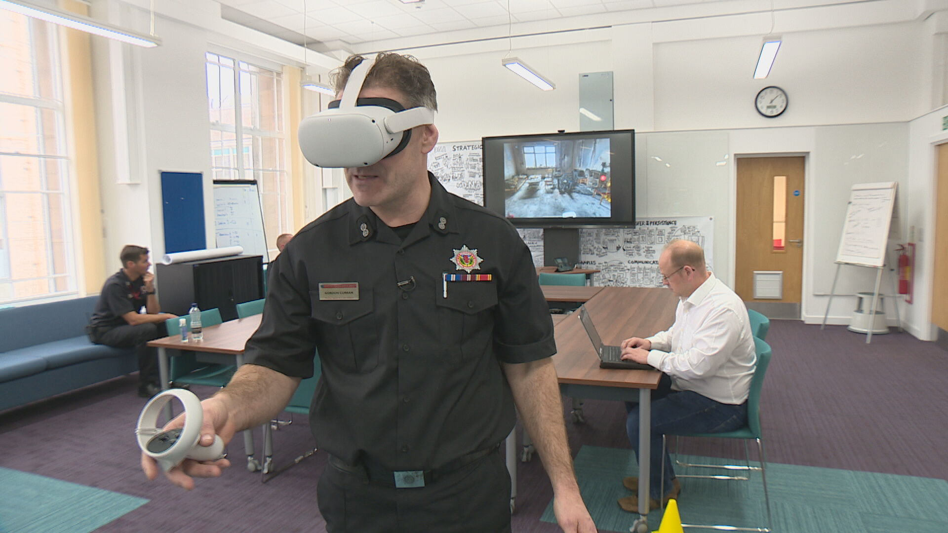 Virtual reality training has been introduced for fire investigators