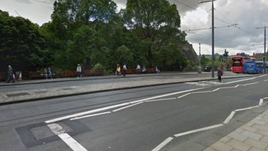 Man left in hospital after being struck by taxi in Edinburgh city centre, Princes Street