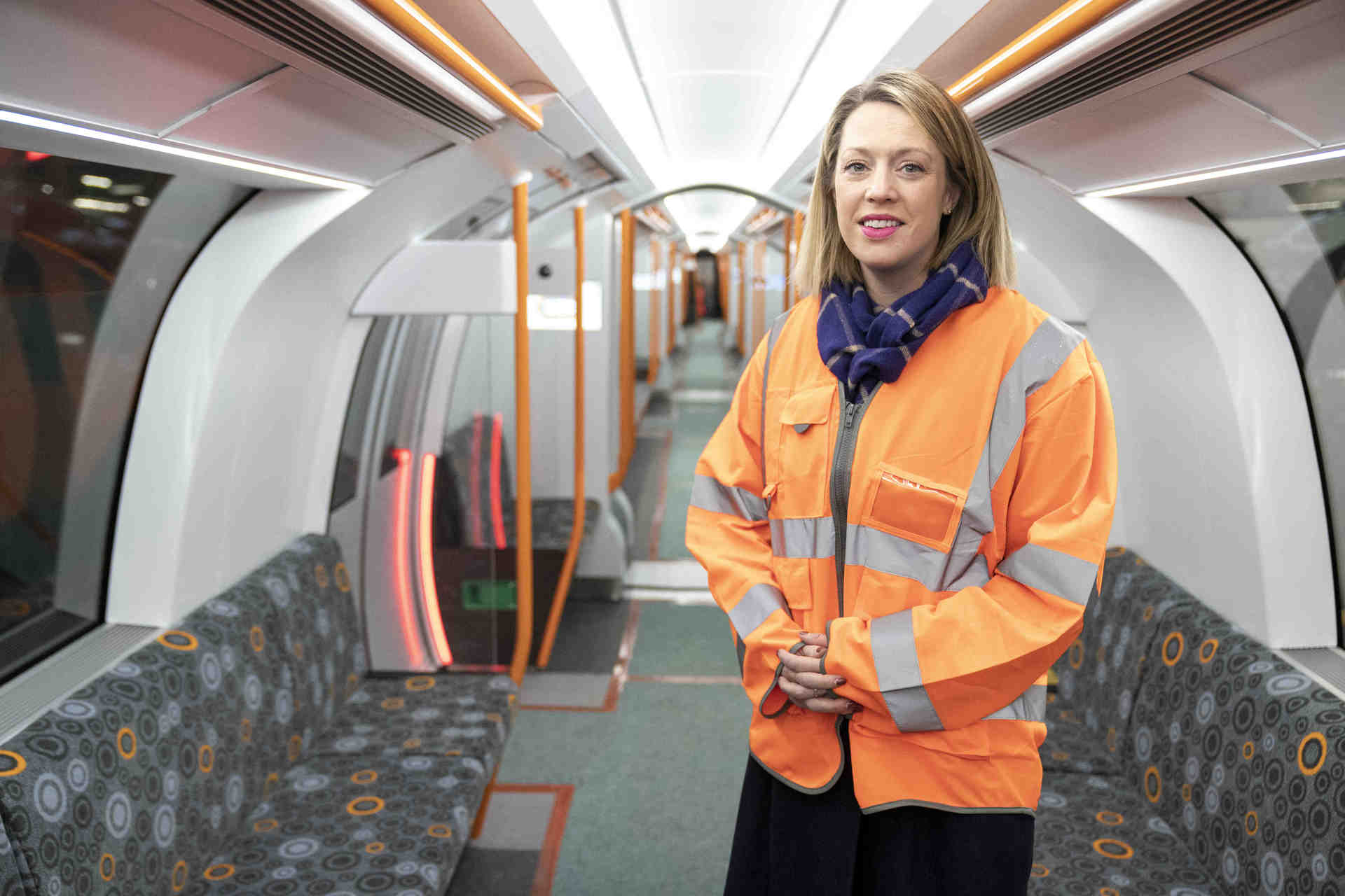 Transport minister Jenny Gilruth visited SPT’s subway depot in Govan to view the new trains which are currently being tested.