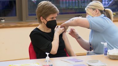 First Minister Nicola Sturgeon urges Scots to get vaccinated as she receives Covid booster