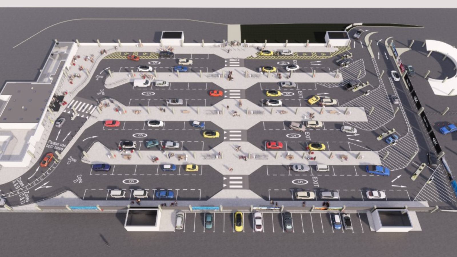 Changes to Edinburgh Airport's pickup and dropoff area.