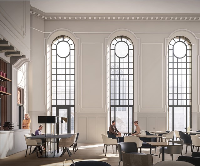 CGI image of how the cafe in Perth Museum will look