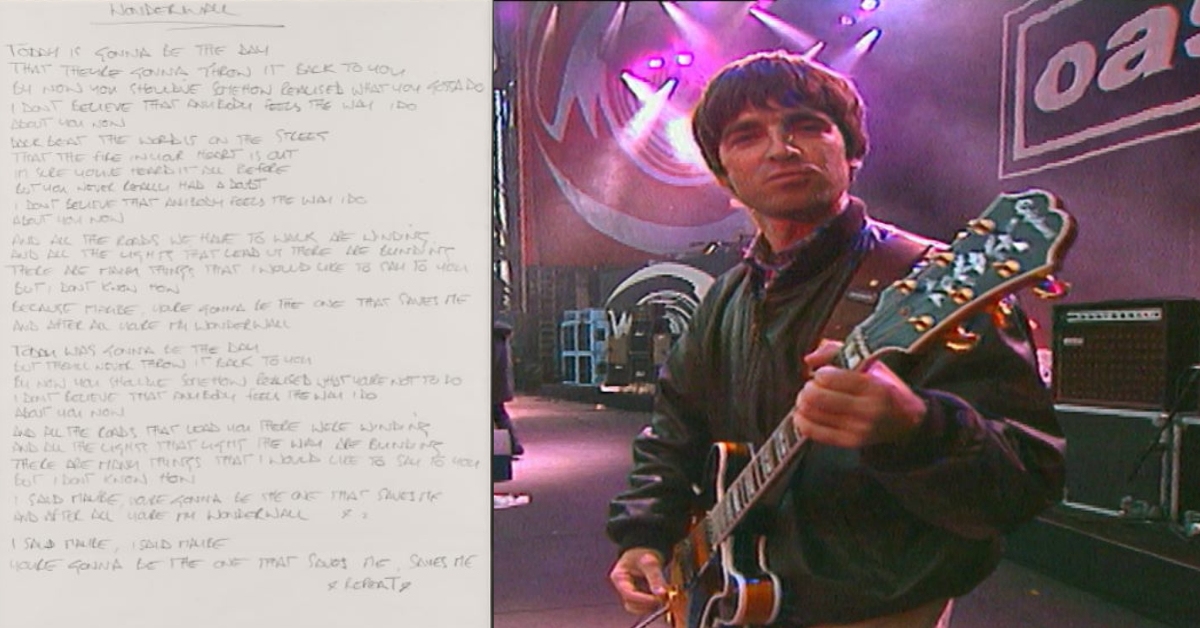 Noel Gallagher’s handwritten Wonderwall lyrics sell at auction
