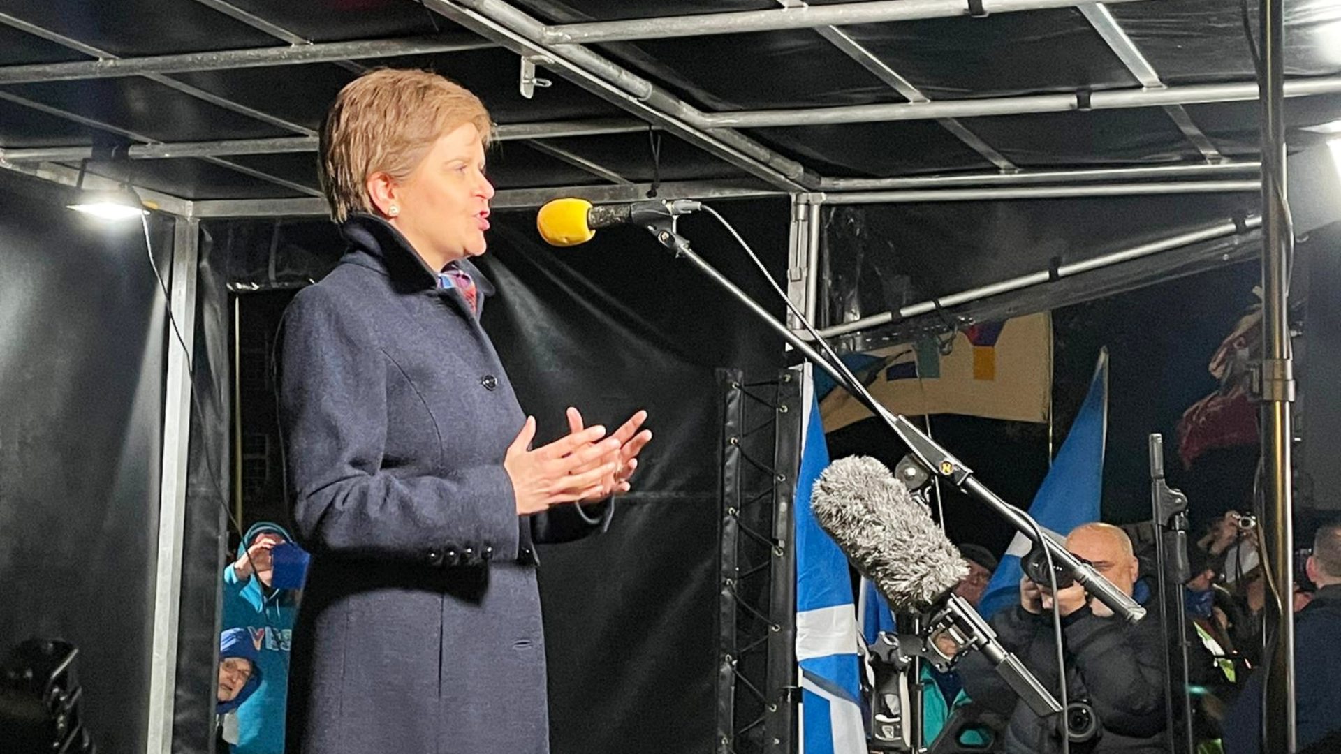 Nicola Sturgeon addresses supporters after the court ruling on indyref2.