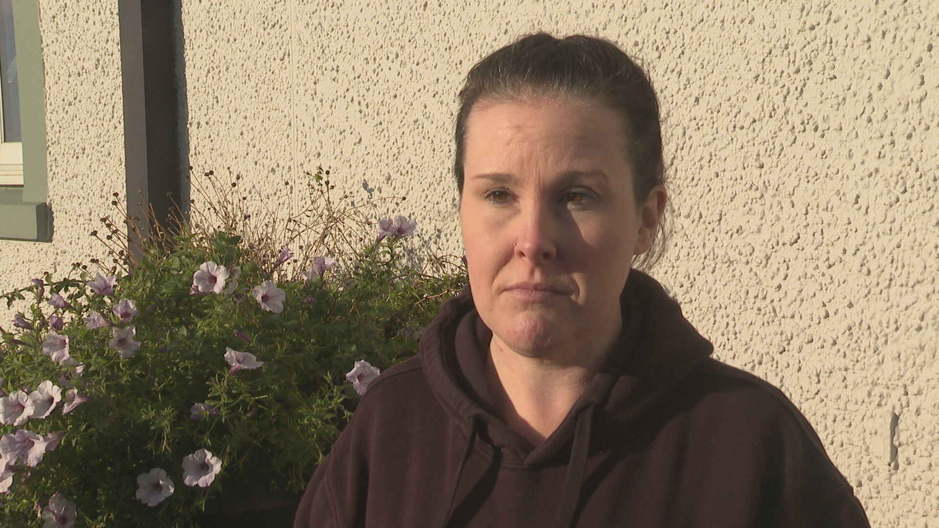 Former postal worker Katie Hill said she would come home from work 'crying and soaking wet'.