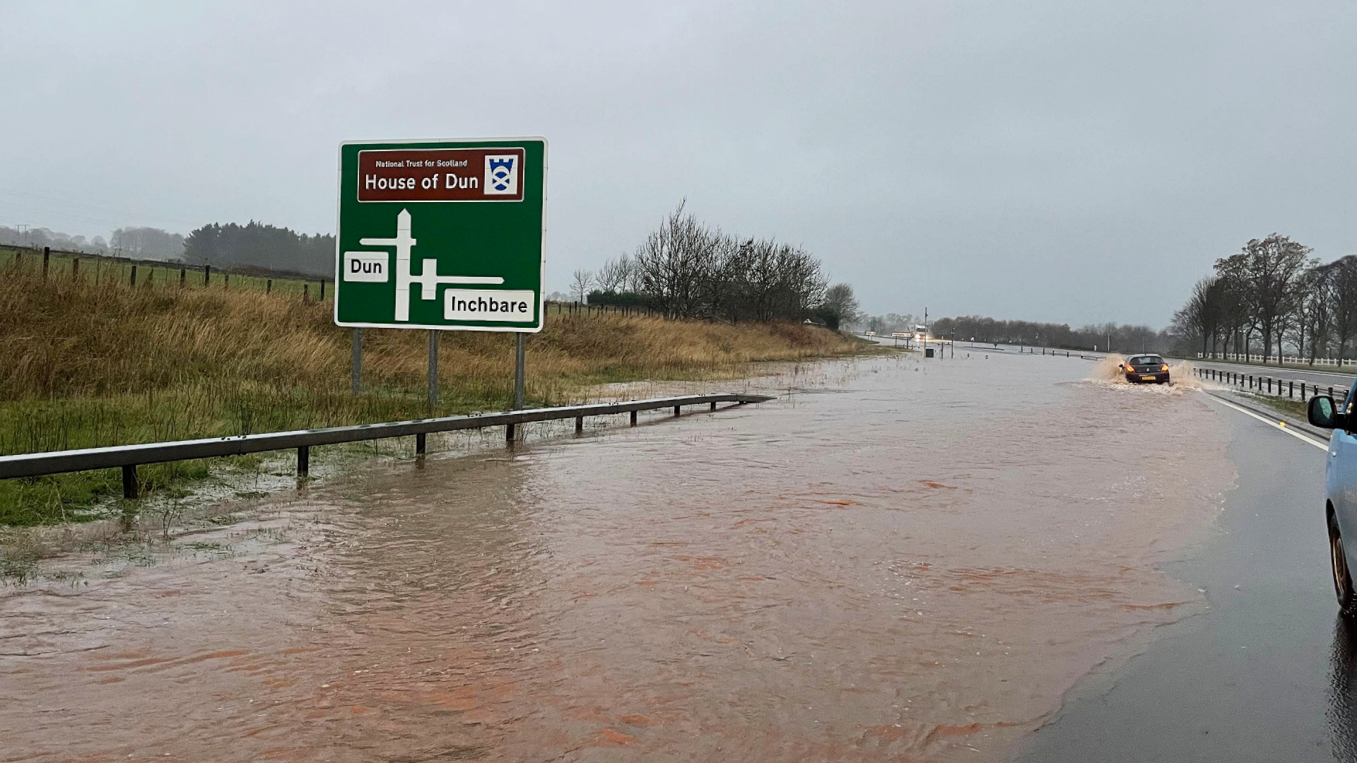 A90 southbound just north of Brechin.