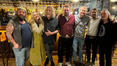 Led Zeppelin frontman Robert Plant performs surprise open mic gig at Aberdeen pub