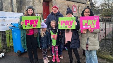 Schools across Scotland close as teachers strike in dispute over pay amid cost of living crisis