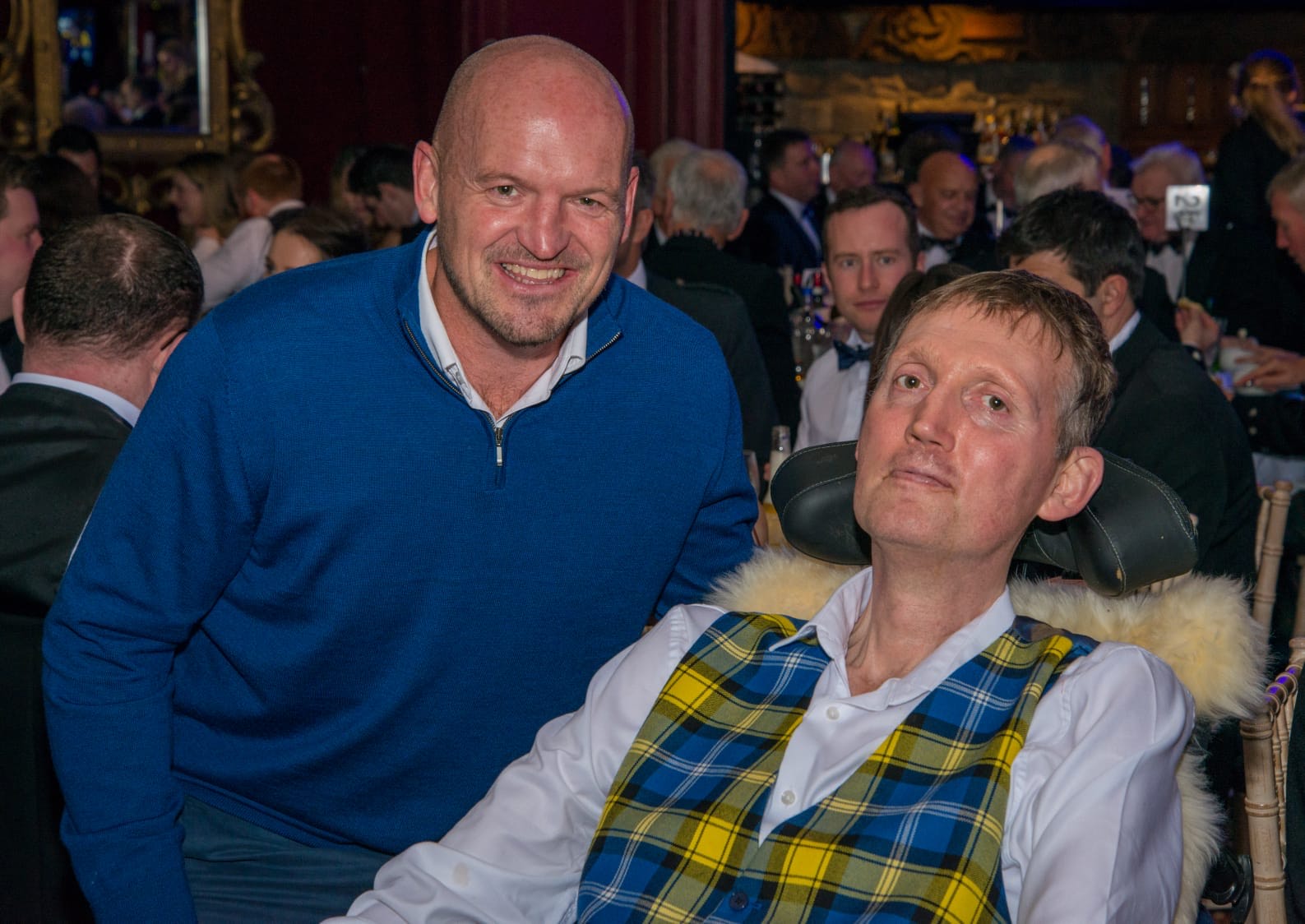 Gregor Townsend and Doddie Weir celebrate the fifth anniversary of the Foundation.