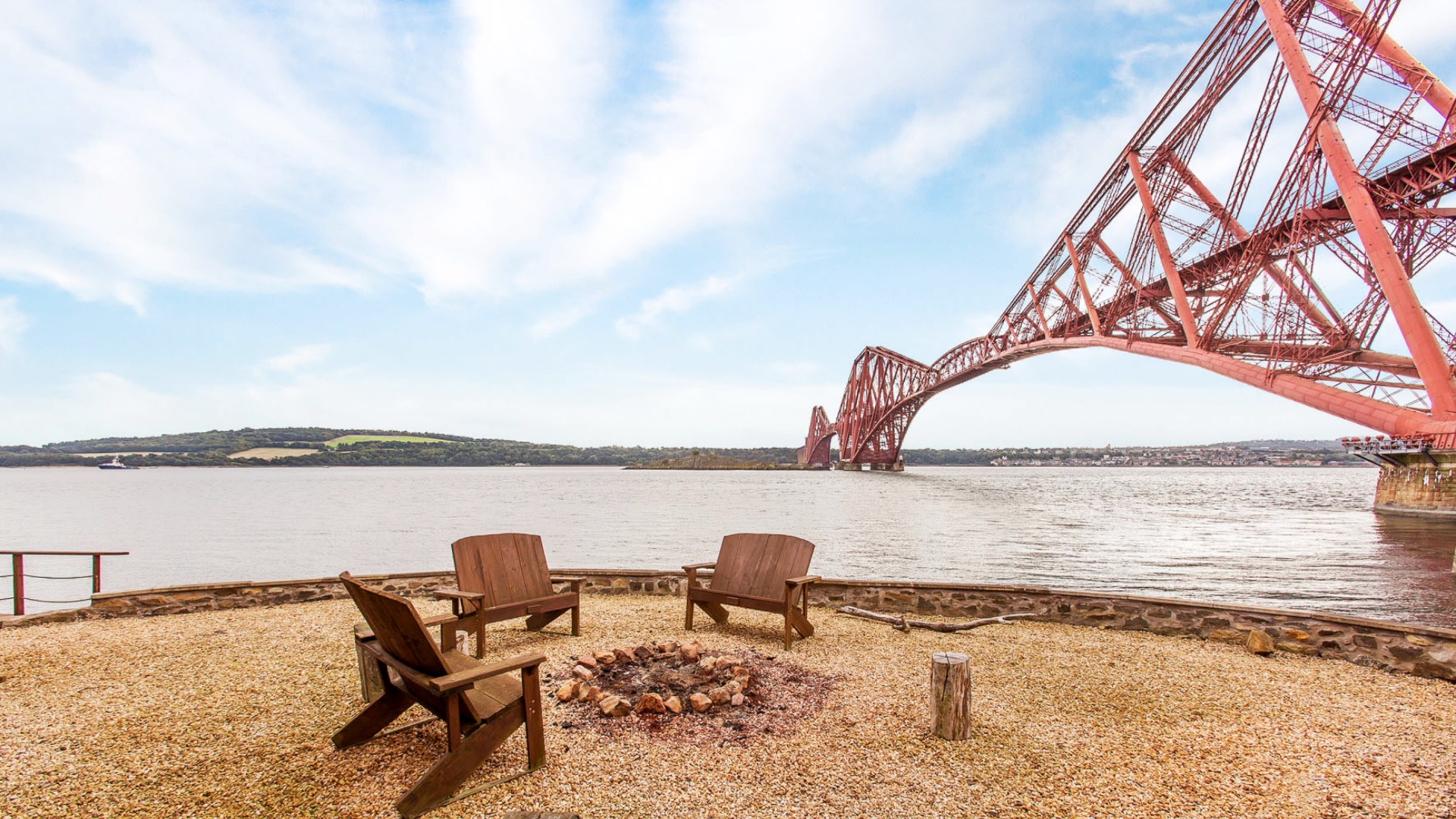 The newly-built south-facing Taigh Na Rubha offers a panaroma across the water near North Queensferry.