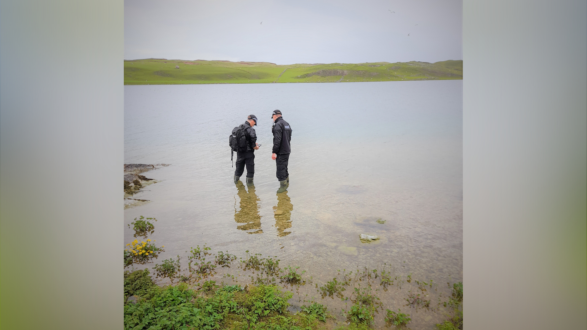 Police tried to recover protected eggs from the water.