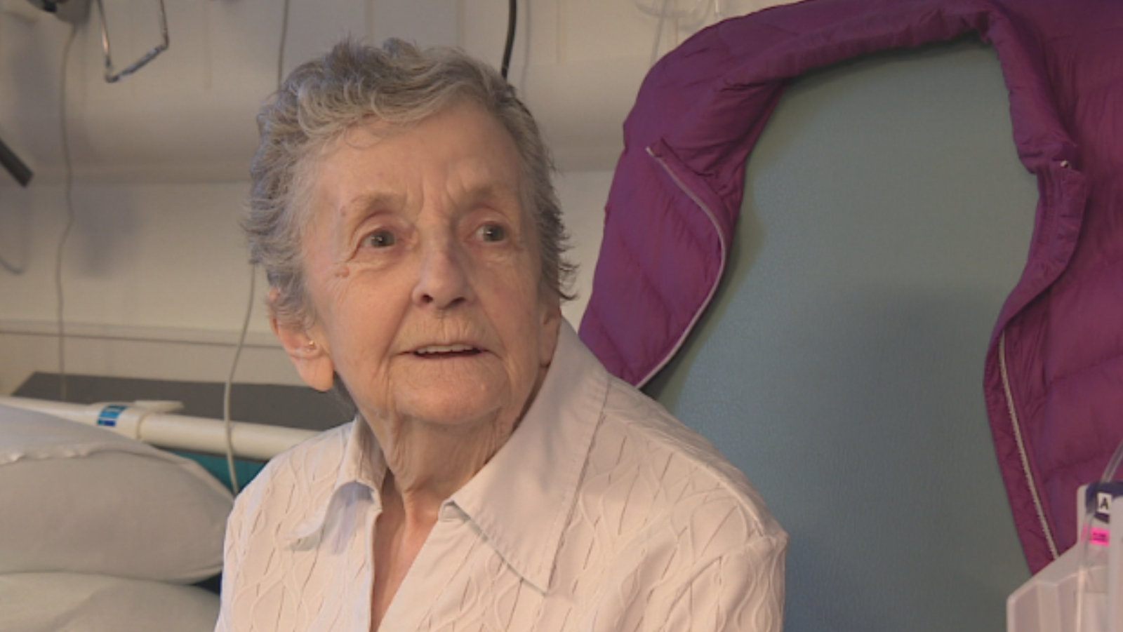 Betty Sadler has been in hospital for nearly three weeks with a broken hip.