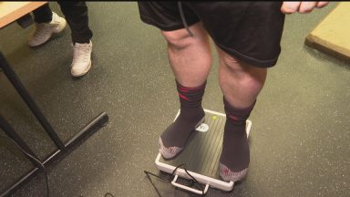 Edinburgh men’s group playing football to lose the pounds