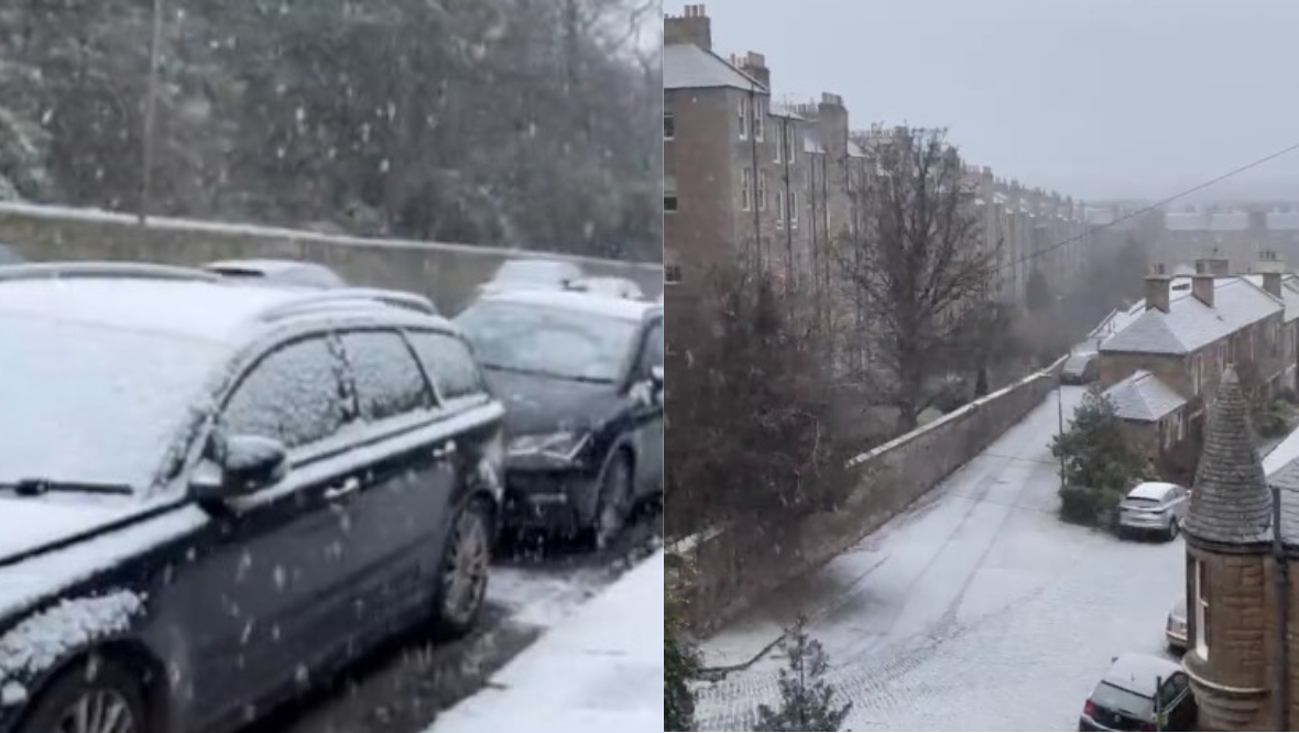 Stockbridge was covered in a light blanket of snow. 