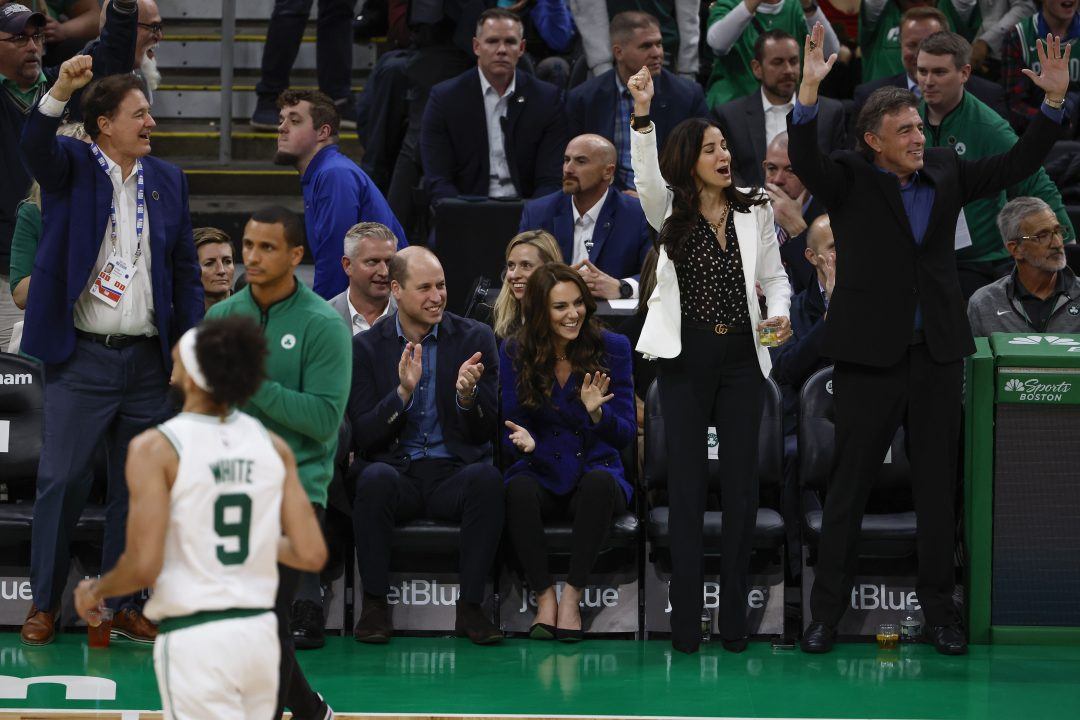 William and Kate sit courtside at Boston Celtics game during US trip