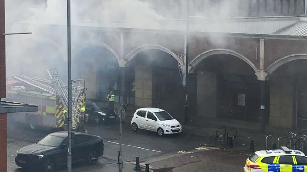 City street closed after fish and chip shop catches fire