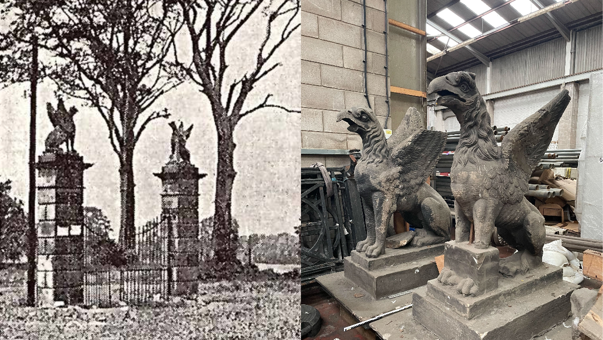 ‘Historic’ Griffin statues from Muirhouse Mansion locked up for 70 years to return to Edinburgh home