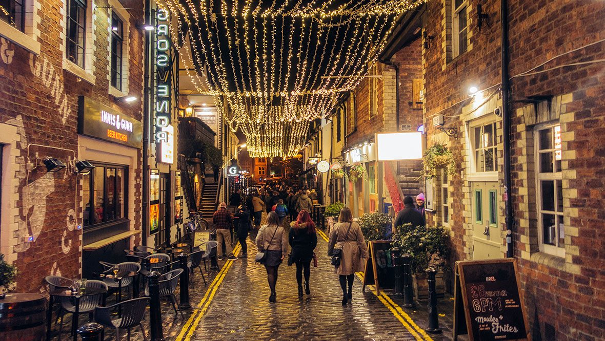 Ashton Lane in the west end of Glasgow.