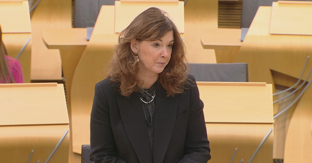 Lord Advocate Dorothy Bain addressing MSPs in the Scottish Parliament.