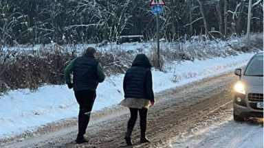 Celtic manager Ange Postecoglou helps rescue stranded driver stuck in snow near Lennoxtown