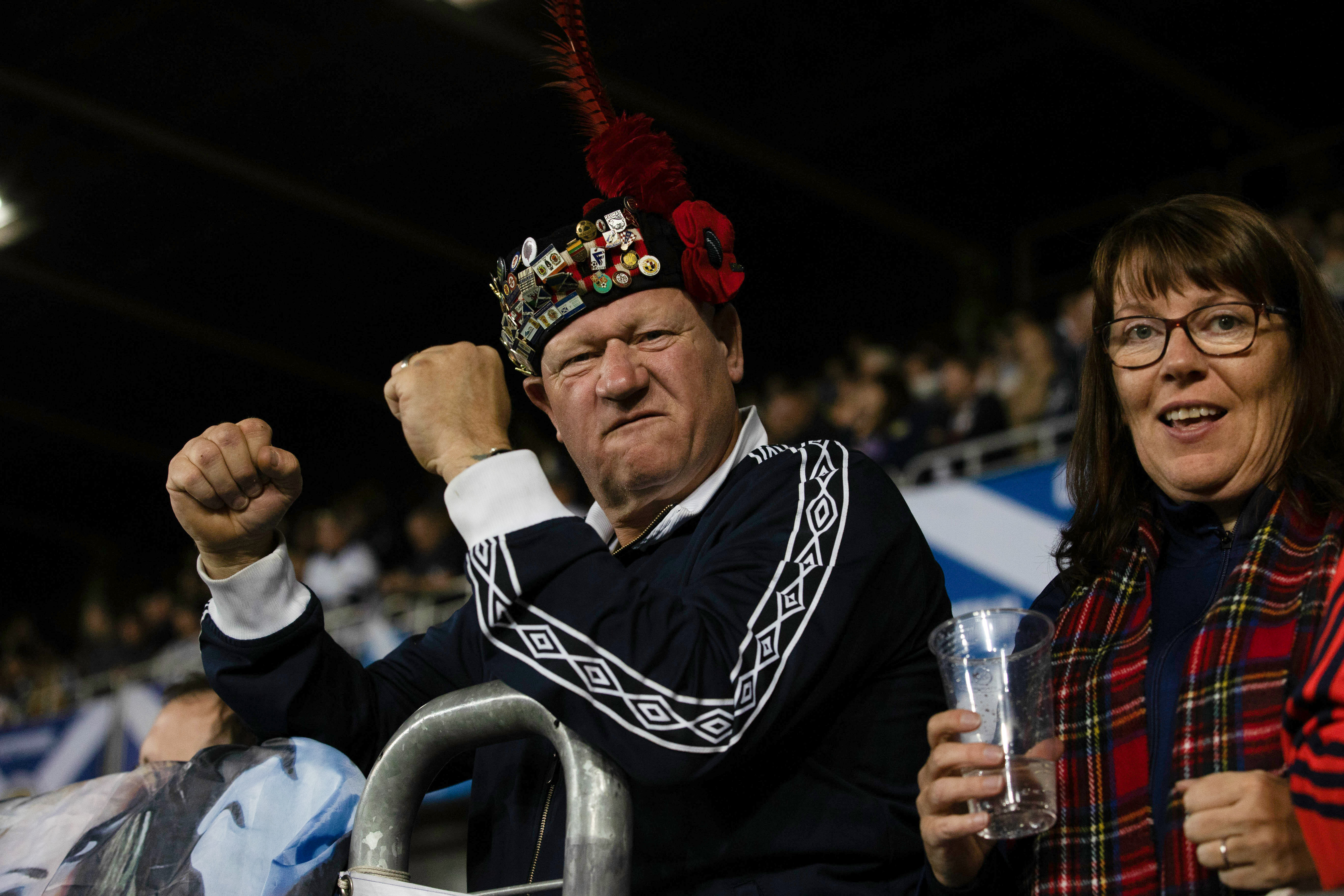 Tartan Army celebrate draw in Krakow that secured top spot. 