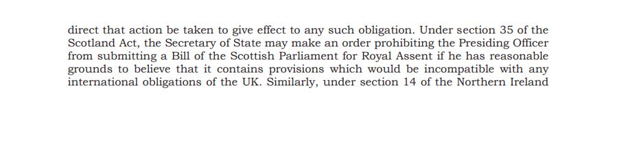 The Section 35 Order as set out in the devolution Memorandum of Understanding document.
