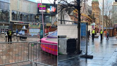 Gas explosion near Glasgow’s St Enoch Christmas market leads to street closure