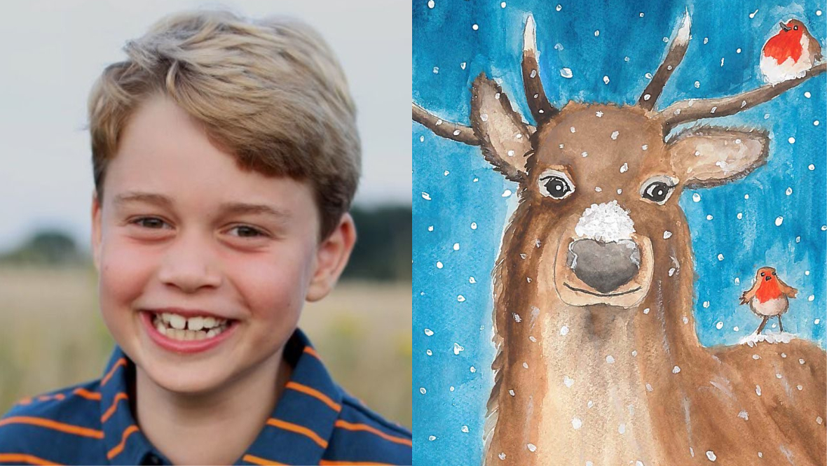 Prince George’s hand-painted Christmas card released