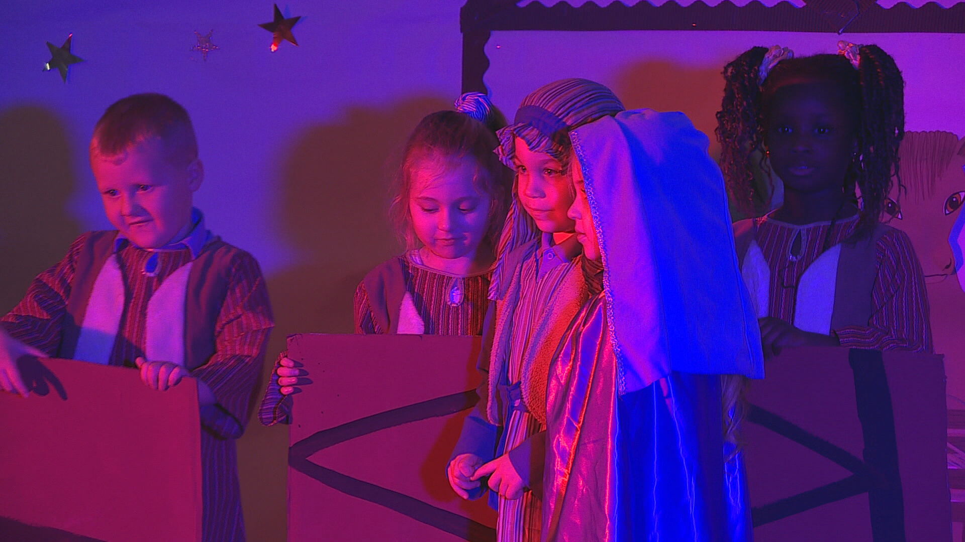 Pupils presented the Christmas story in a unique way.