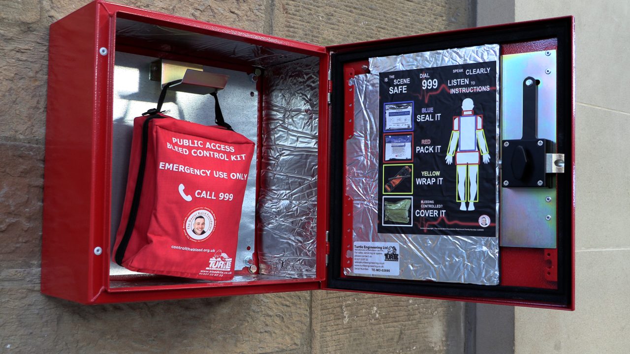 Lifesaving bleed control kit installed at Edinburgh Haymarket railway station